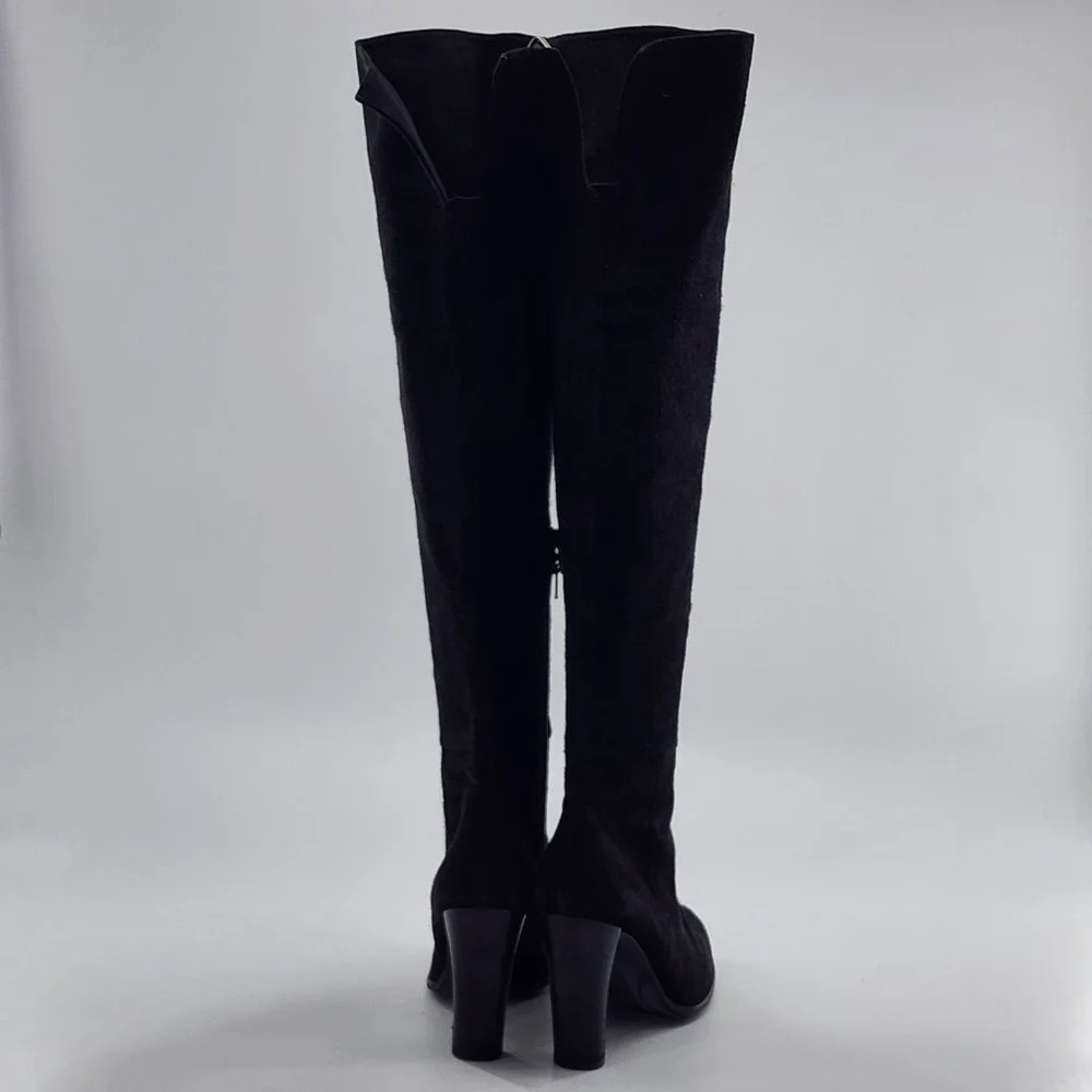 STUART WEITZMAN Black Suede Over the‎ Knee Boots Size 7.5